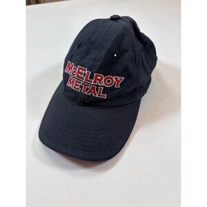 McElroy Metal Embroidered Black Cotton Adjustable Baseball Cap